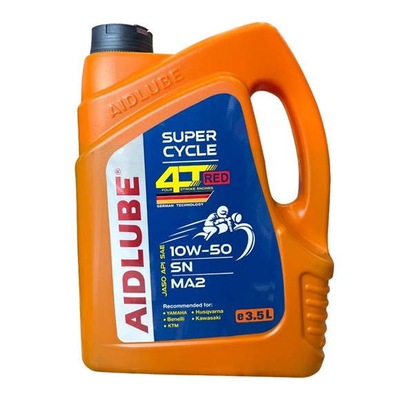 روغن موتور ایدلوب Aidlube مدل SN JASO MA2 حجم 3.5 لیتر (10w-50)